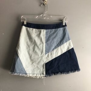 Molly Green Denim Patch Skirt